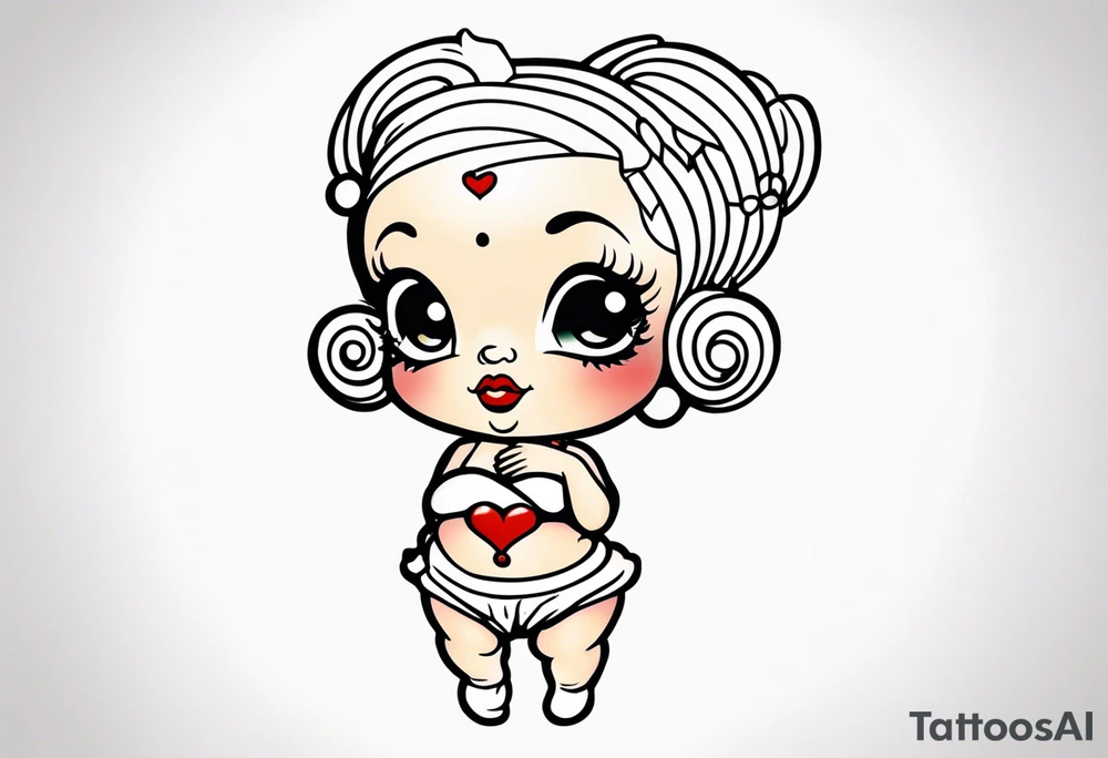 betty boop kewpie doll tattoo idea