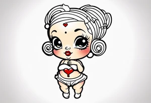 betty boop kewpie doll tattoo idea