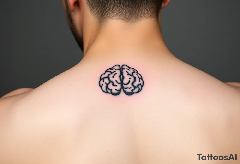 Walnut on the inside forearm that sort of looks like a brain tattoo idea