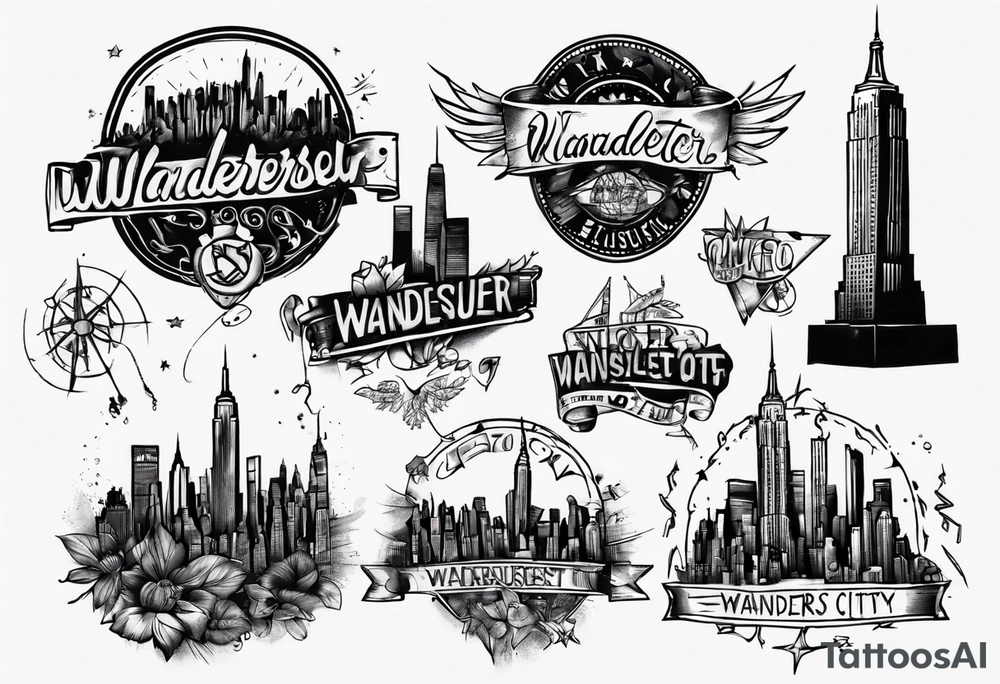 New York City wanderlust tattoo idea
