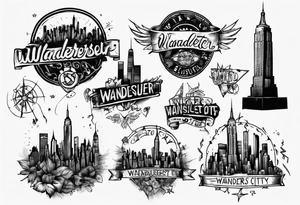 New York City wanderlust tattoo idea