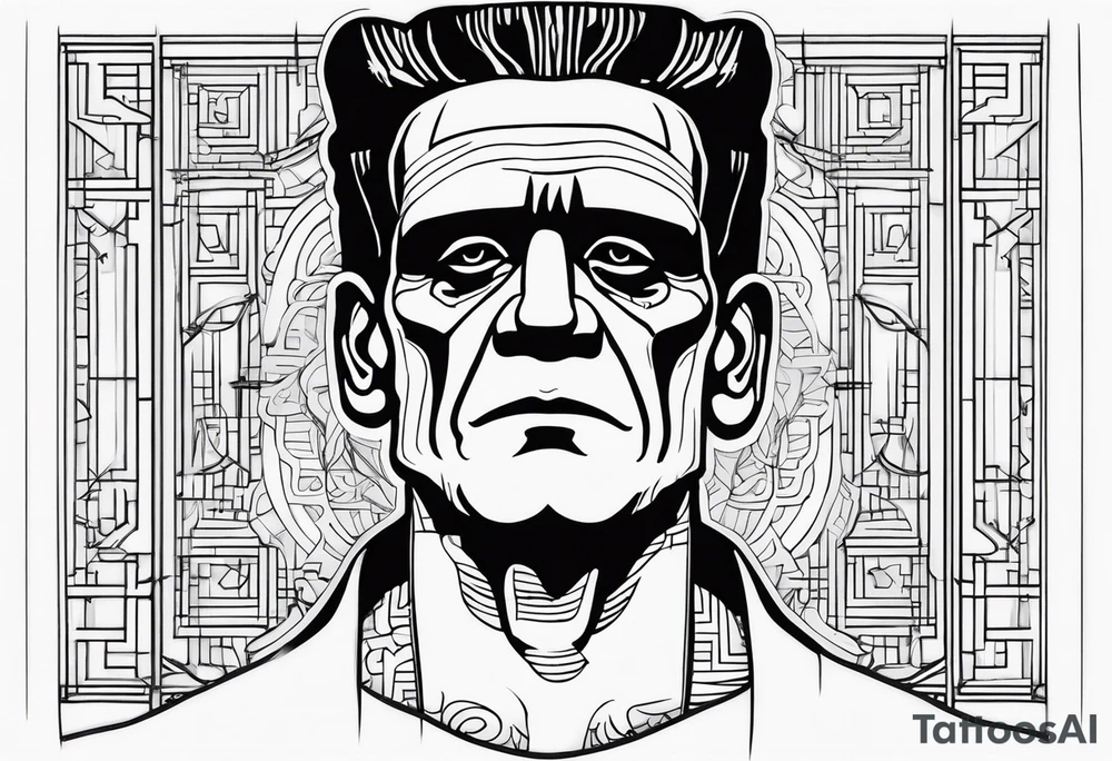 thematic representation of frankenstein the novel without the monsters face tattoo idea