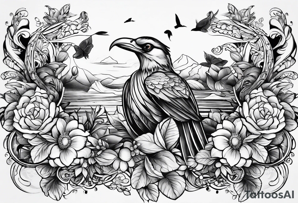 Pássaro andorinha realista tattoo idea