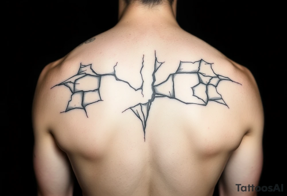Broken skin tattoo idea