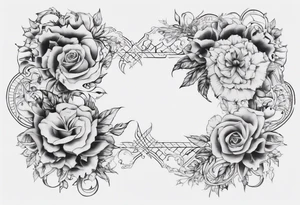 Fine line tattoo which will wrap around ankle horizontally which is larger in the centre tattoo idea