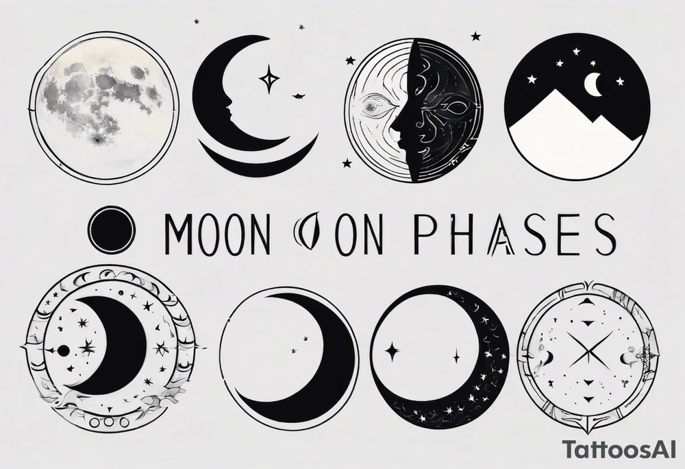 moon phases tattoo idea