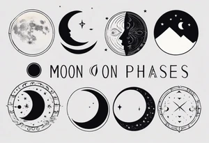 moon phases tattoo idea