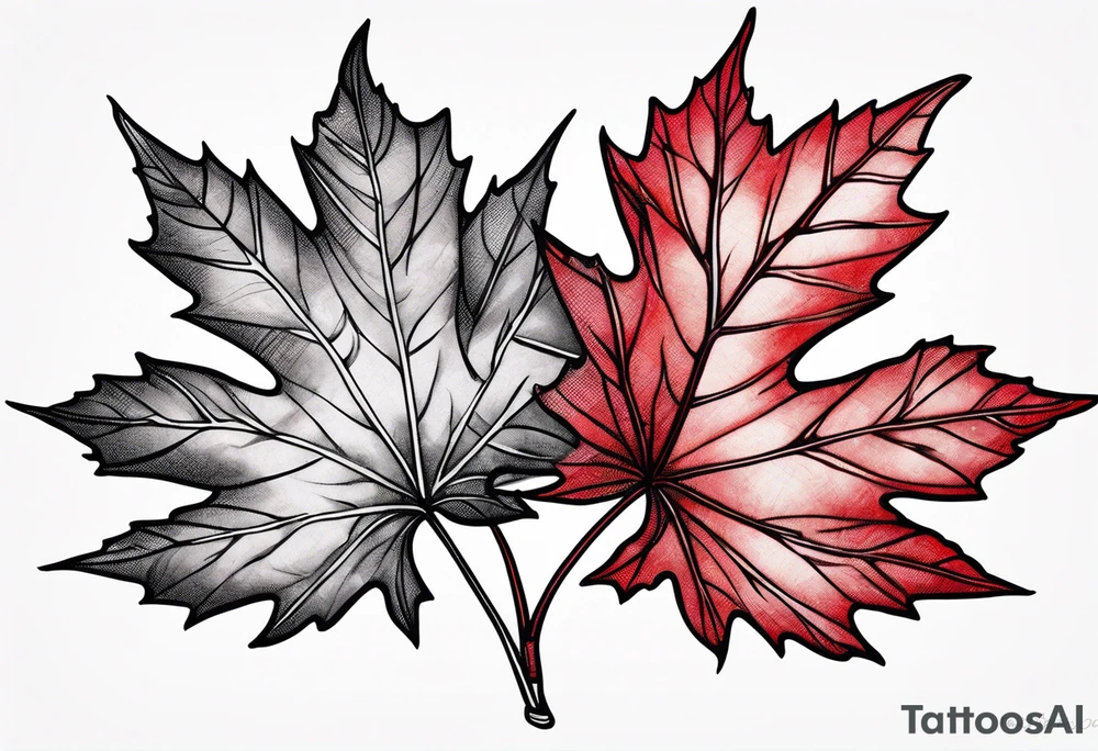 Tartan Maple leaf tattoo idea