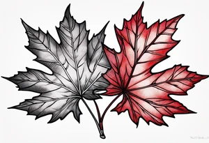 Tartan Maple leaf tattoo idea