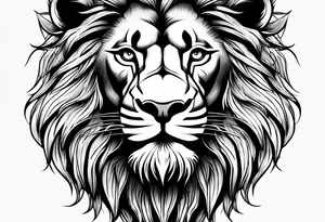 scary lion tattoo idea