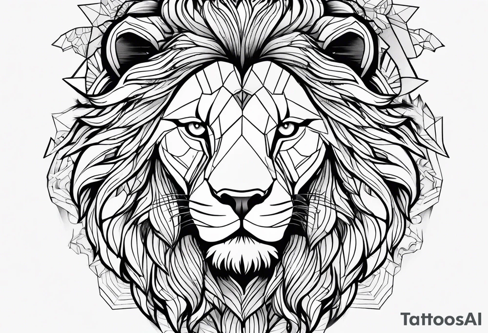 powerfull lion tattoo idea