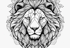 powerfull lion tattoo idea
