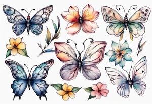 small flowers
tiny butterflies
weaved together 
pretty
delicate tattoo idea
