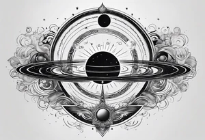 solar system spine tattoo idea