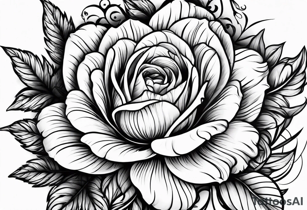 October month flower tattoo idea