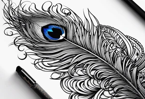 Ornate Peacock Feather tattoo idea