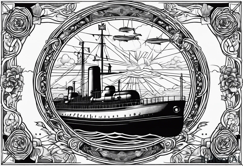 Scottish, Yorkshire, submarine, biker tattoo idea