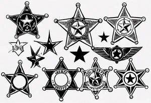 Sheriff 5 point star tattoo idea