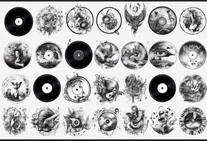 sound music disc jokey tattoo idea