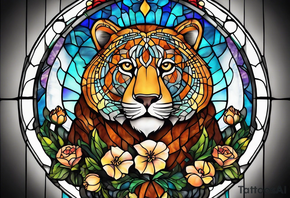 Cub stain glass tattoo idea
