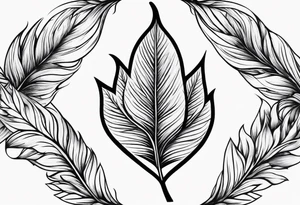 Leafs for hands tattoo idea