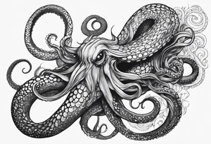 one tentacle tattoo idea