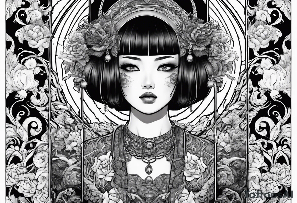 Beautiful body horror tattoo idea