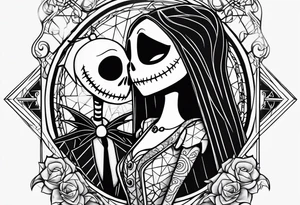 Nightmare before Christmas jack and sally tattoo idea