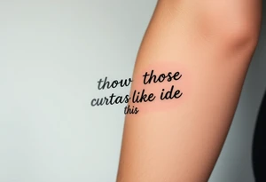 A highly detailed small tattoo to symbolise the lyric ‘throw those curtains wide’ from the song one day like this by elbow tattoo idea