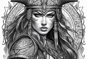 brave and powerful warrior tattoo idea