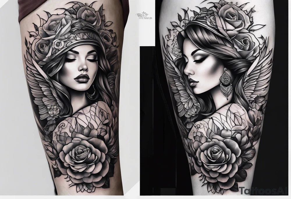 2 sets of twins tattoo idea