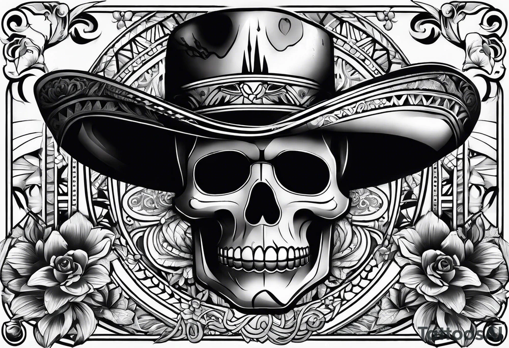 gangsta mexican style tattoo for chest tattoo idea