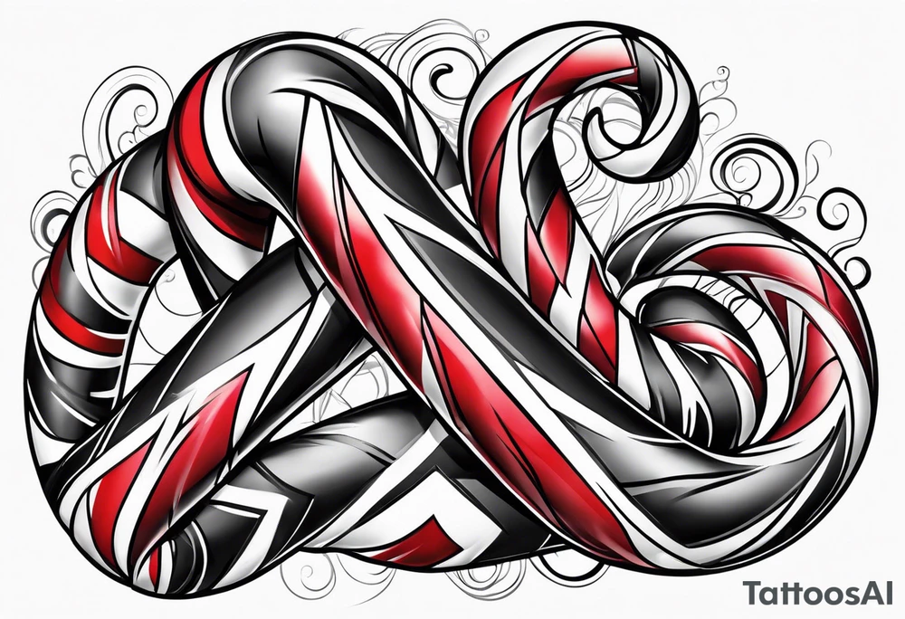 candy cane tattoo idea