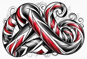 candy cane tattoo idea