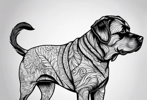 Cool Rottweiler tattoo idea