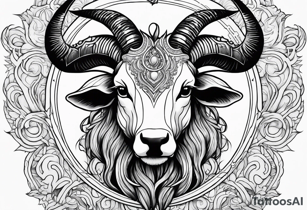 Fineline Capricorn tattoo idea