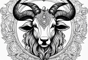 Fineline Capricorn tattoo idea