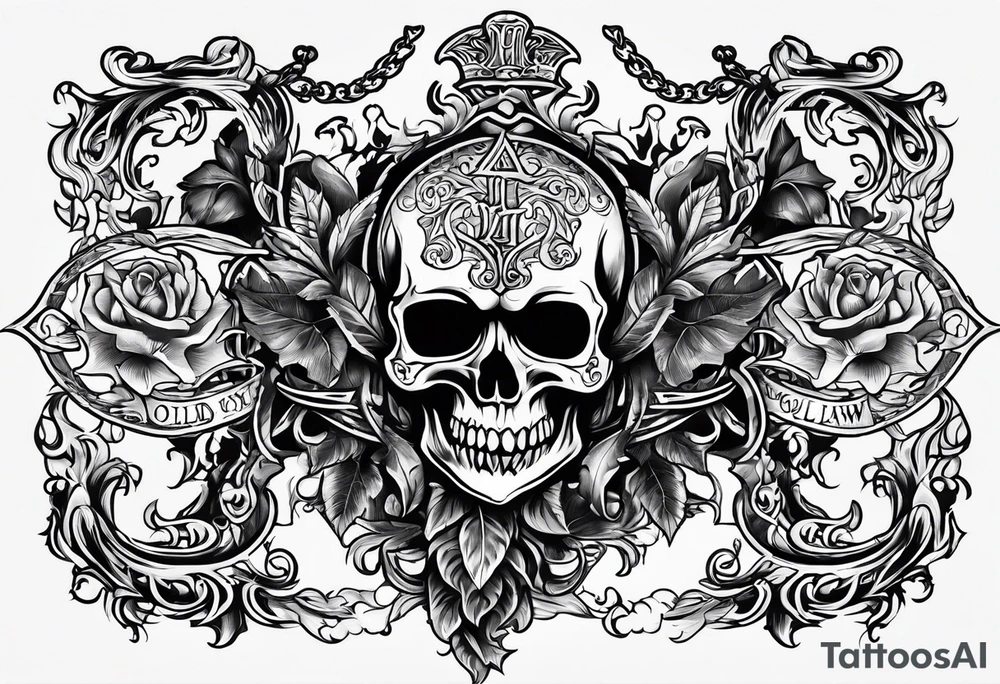 Down by Law old English font tattoo idea