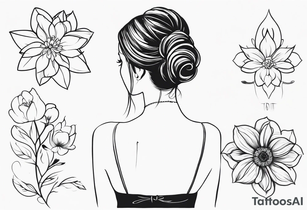 Flower back tattoo tattoo idea