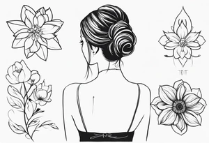 Flower back tattoo tattoo idea