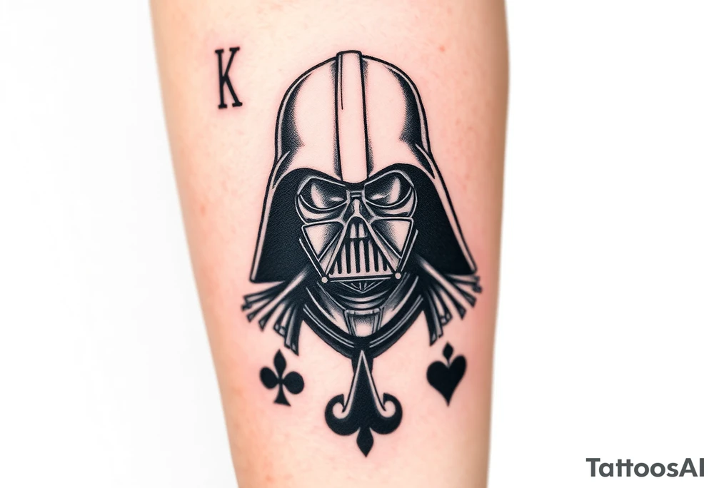 Darth Vader king of spades tattoo idea