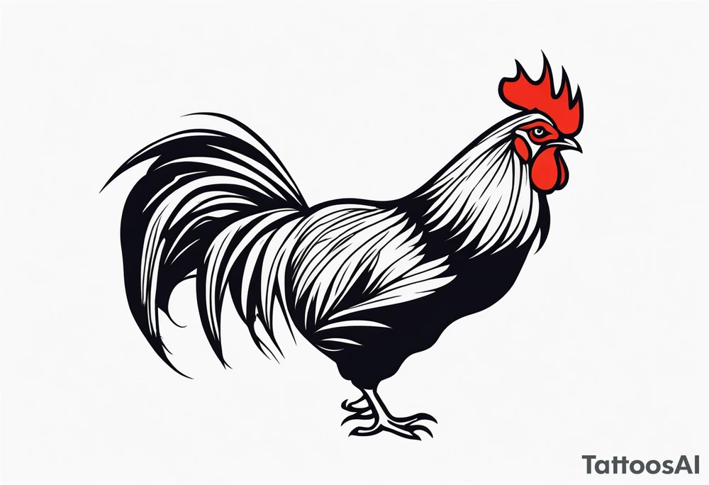 rooster tattoo idea