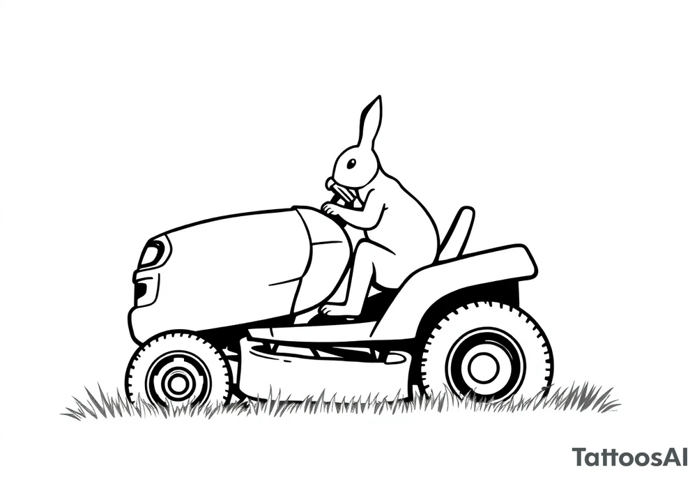Speed dial from riding lawnmower turtle rabbit. tattoo idea
