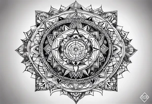 Geometric shapes that represent balance in life. No scales or mandala. tattoo idea