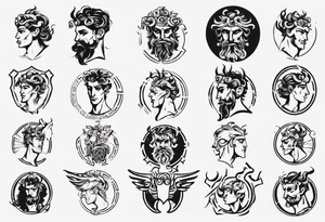 greek god zagreus tattoo idea