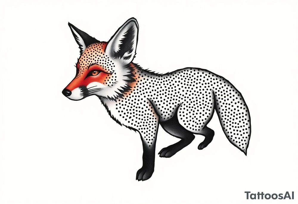 adult fox tattoo idea