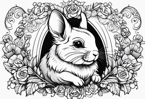 Cute lazy sassy Chinchilla tattoo idea