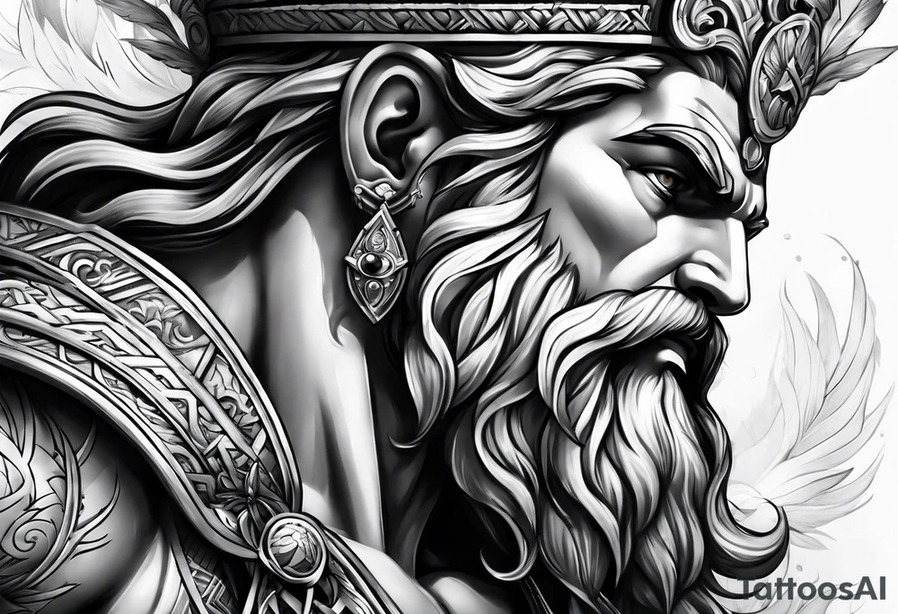 Zeus tattoo sleeve tattoo idea