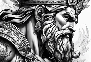 Zeus tattoo sleeve tattoo idea