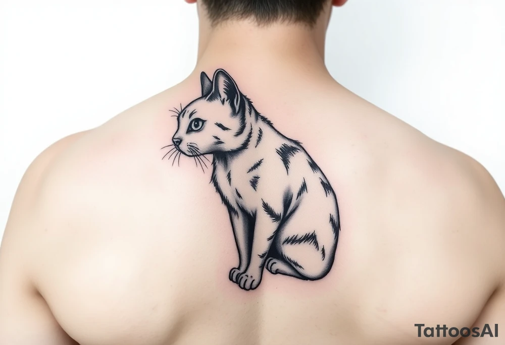 black cat tattoo idea
